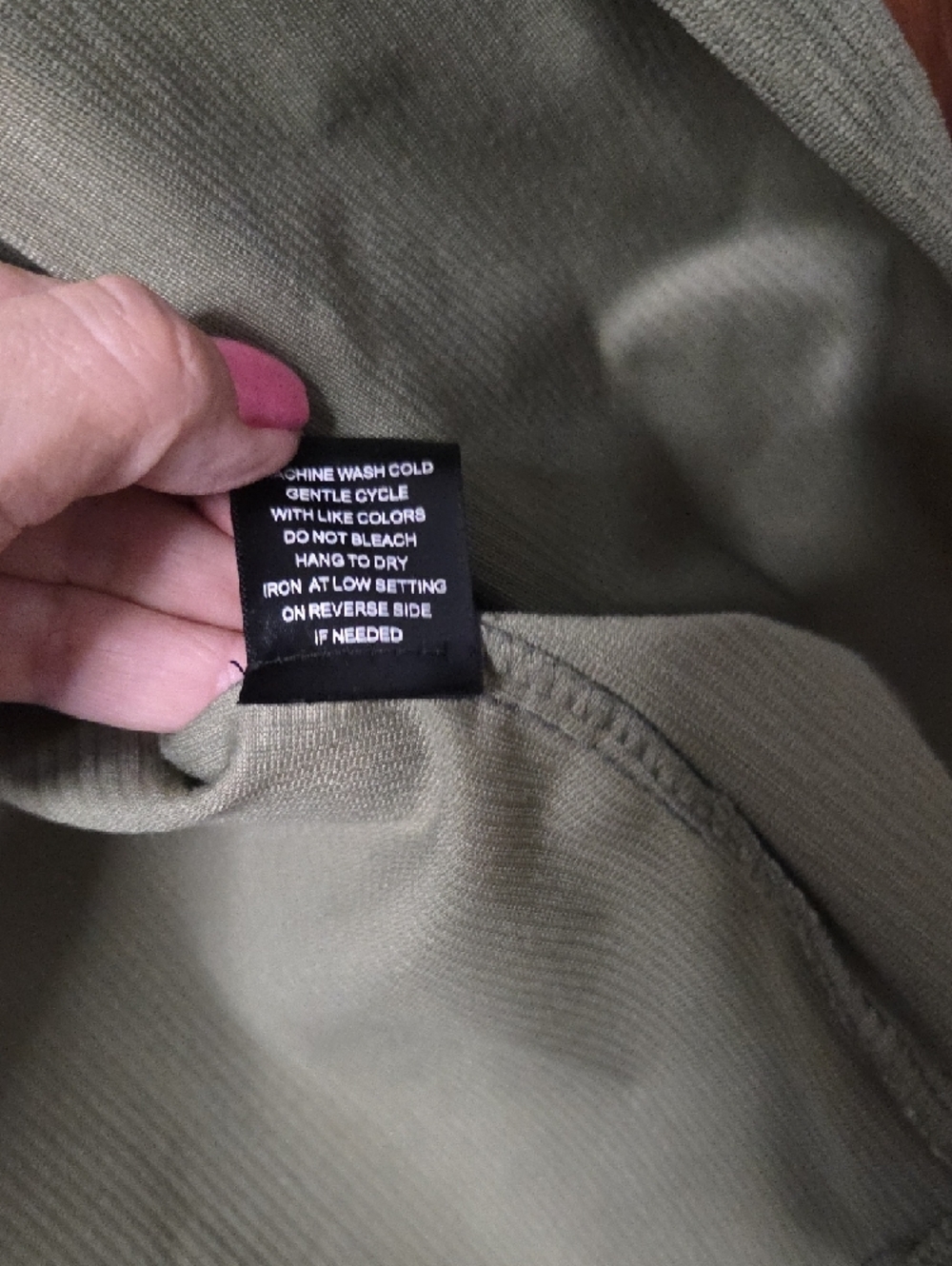 J for Justify Olive Green Ribbed Jacket - Picture 4 of 5